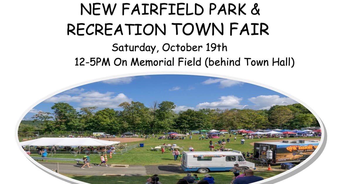 Save the date for the New Fairfield Town Fair Saturday October 19th