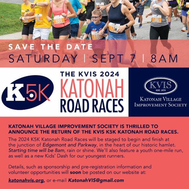 KVIS Katonah Road Races on Saturday, September 7! Register Now!