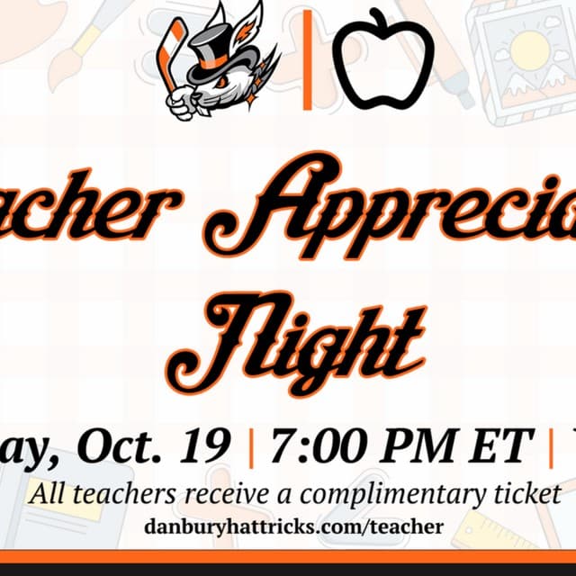 Danbury Hat Tricks Teacher Appreciation Night this Saturday at Danbury Ice Arena