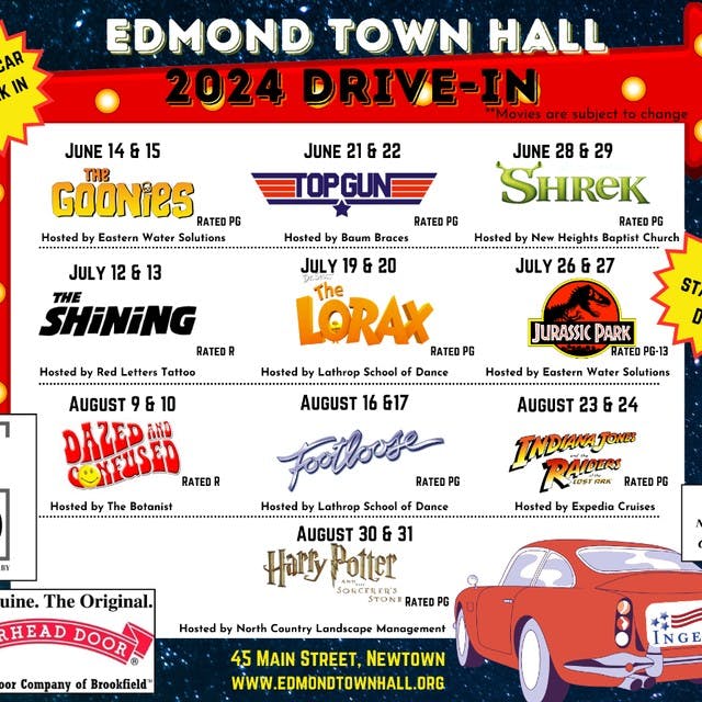 Summer Drive-in at Edmond Town Hall continue this weekend with The Lorax 