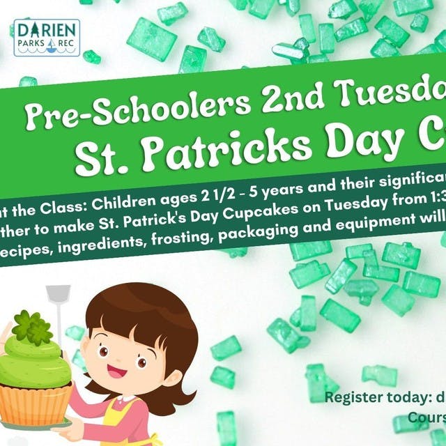 St. Patrick's Day Cupcake Decorating at Weed Beach for Pre-schoolers on March 12