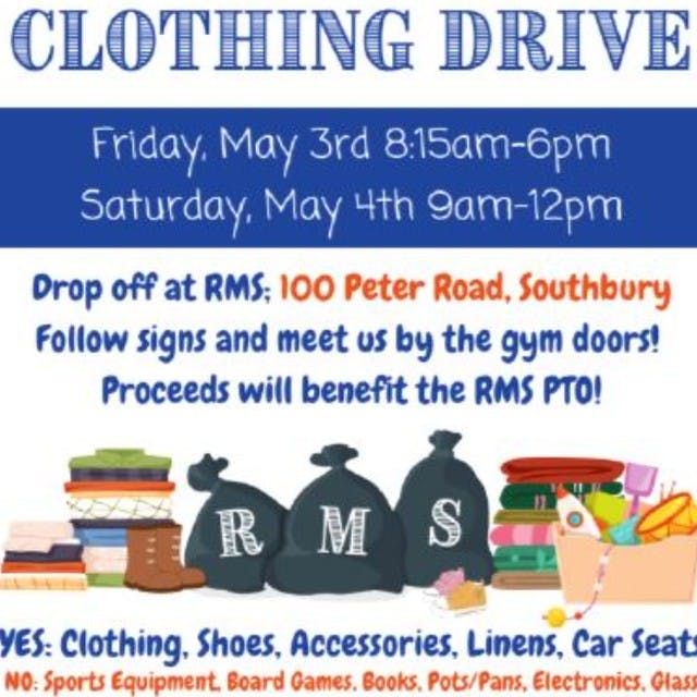Upcoming Events in Southbury: Rummage Sale, Clothing Drive, Spring Shopping 
